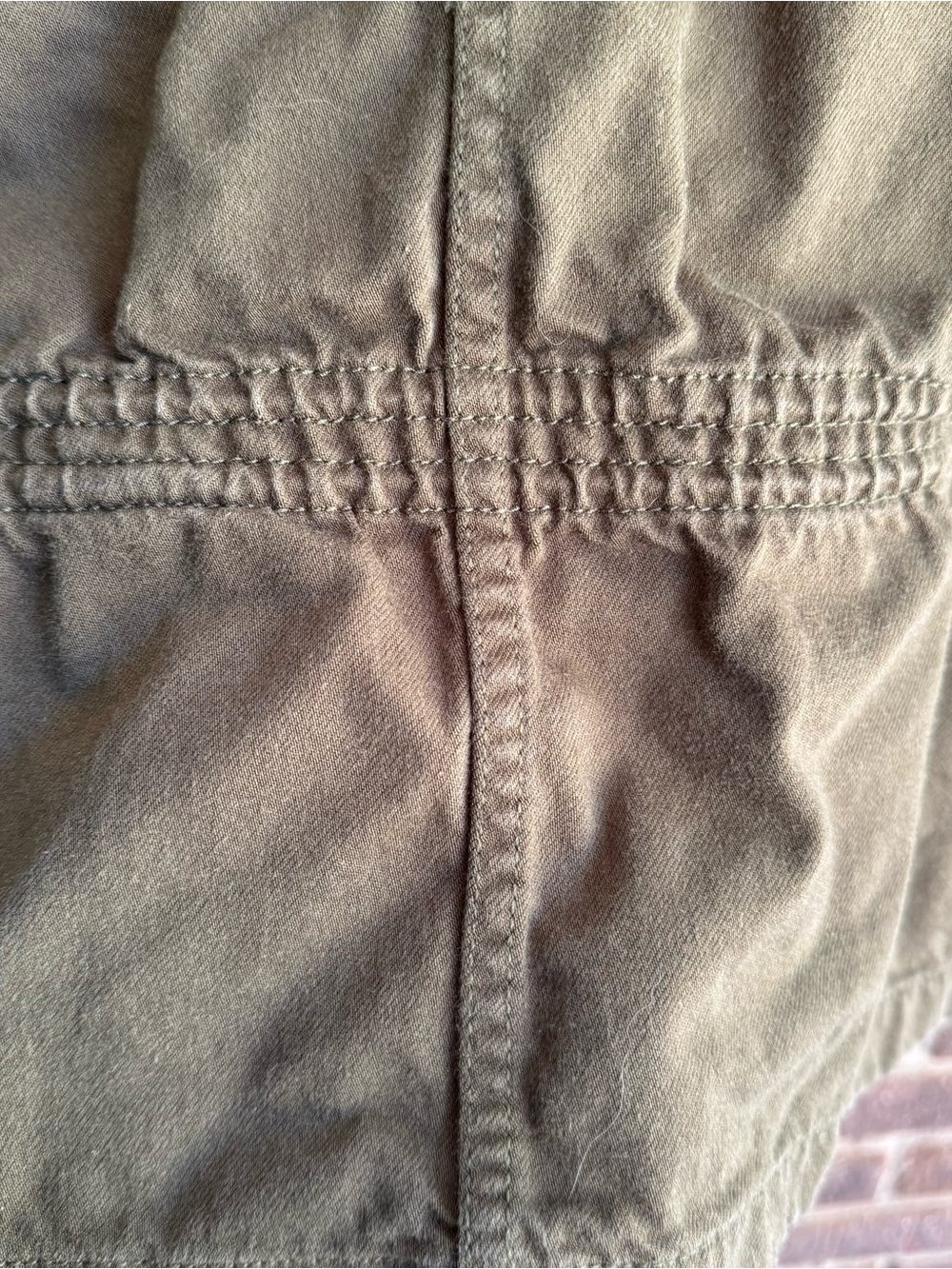 Olive Green Button-Front Utility Jacket - Picture 9 of 11